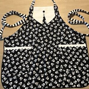 Wednesday Addams Inspired Skull Apron Size Large